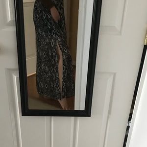 Printed Two Slit Skirt Tribal Aztec